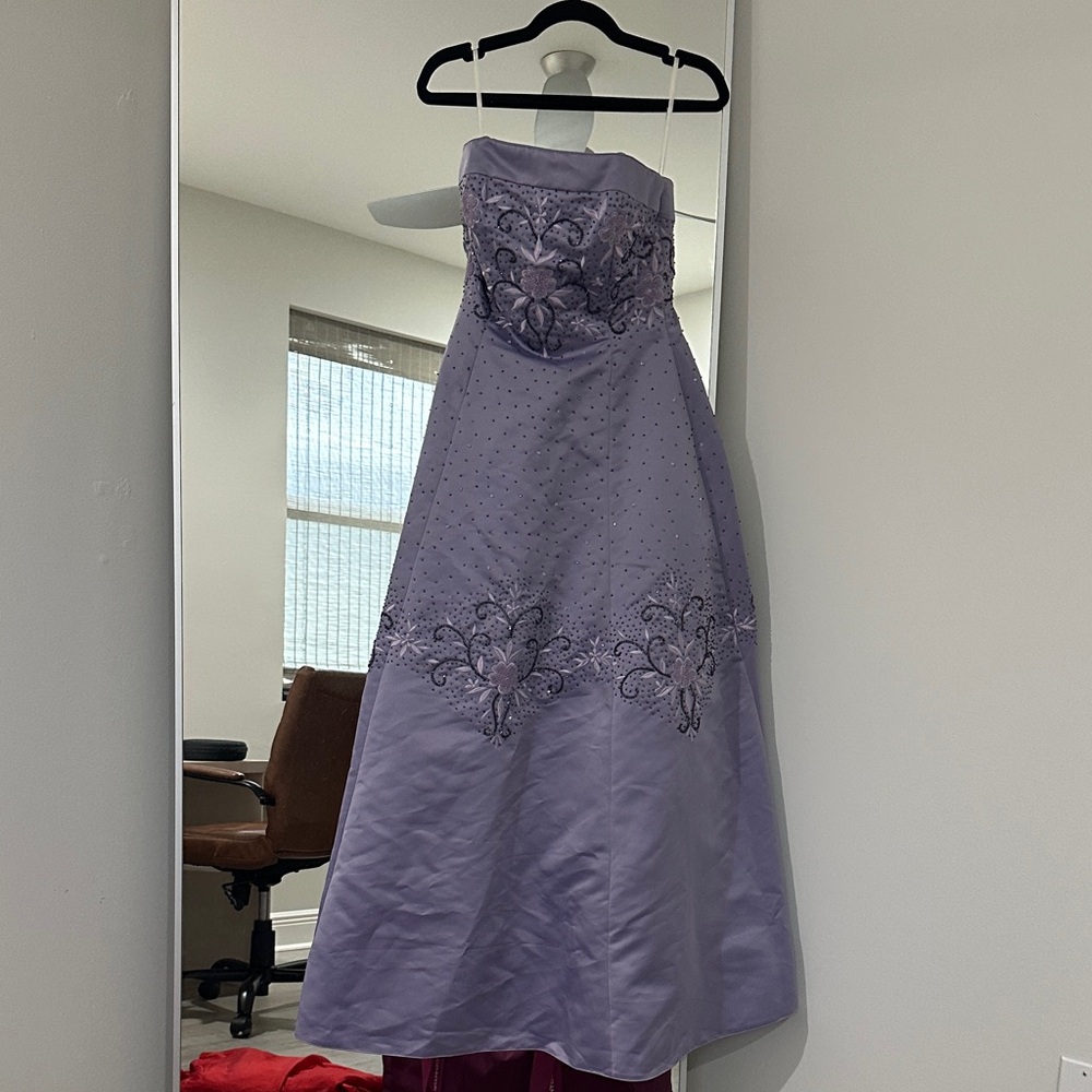 Colli evening 12 Elegant Lavender Strapless Gown